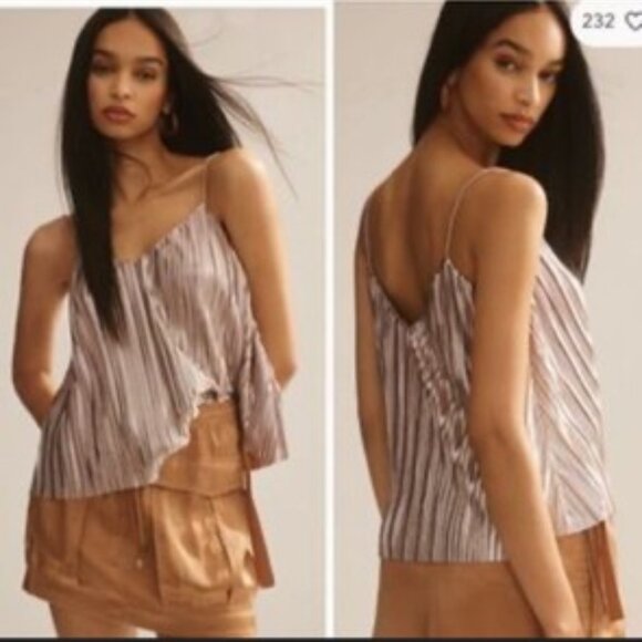 NWT Anthropologie Metallic Top - Picture 1 of 6